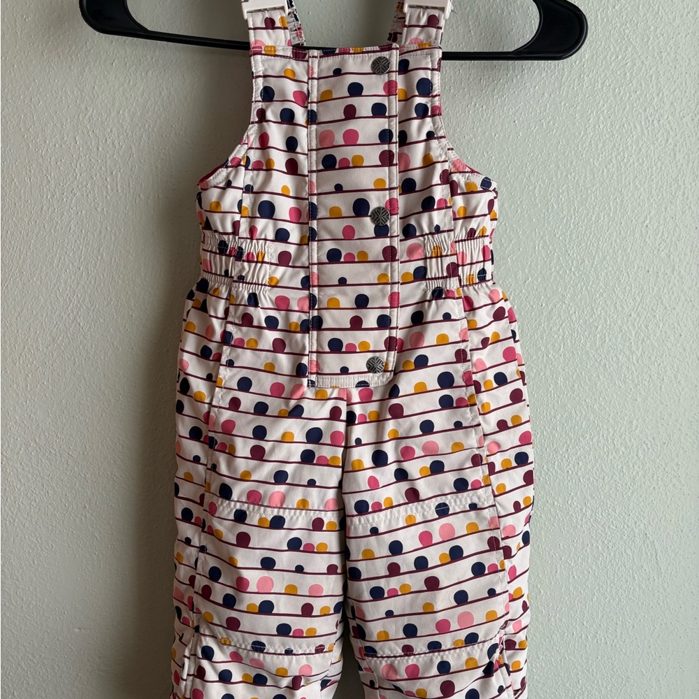 Hanna Andersson Pink and Blue Polka Dot Overalls